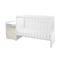 Bed TREND PLUS NEW white+light oak Bed TREND PLUS NEW white /baby bed+cupboard/